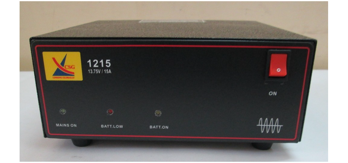 Zasilacz biurkowy buforowy CSG 1215 (możliwość podłączenia akumulatora)