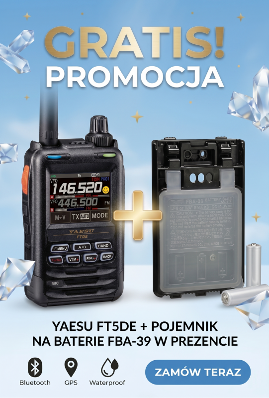 YAESU FT5DE + CZAPKA + ZWROT €80 + POJEMNIK NA BATERIE GRATIS!